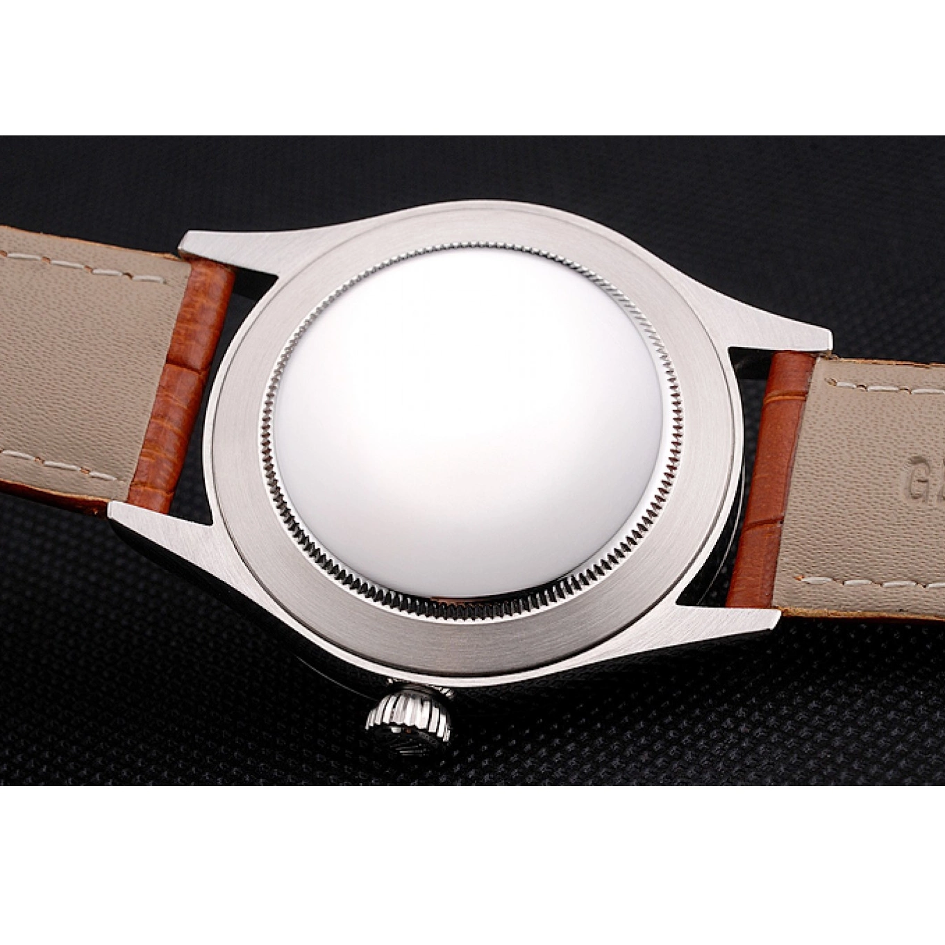 Best AAA Replica Sites Stainless Leather Swiss Case Rolex Steel Dial Blue Light Strap Brown Datejust 0701